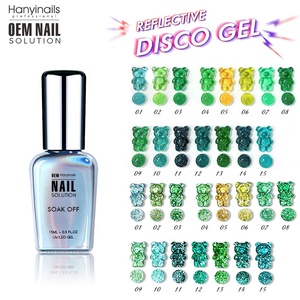 Hanyinails Neon vàng bạc màu sắc phản chiếu <span class=keywords><strong>Flash</strong></span> Cateye Disco Gel Polish - Product Image 2