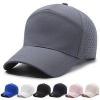 Gorra Deportiva con Logotipo Personalizado, Perforada con Láser, de Secado Rápido, Gorra de Béisbol de Alto Rendimiento, Precio de Fábrica al por Mayor, Gorra Transpirable de 5 Paneles para Correr