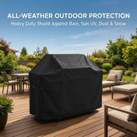 Housse de barbecue en polyester imperméable de 58 pouces, résistante aux intempéries, pour barbecue extérieur, anti-UV, anti-déchirures, housse de barbecue pour terrasse