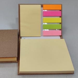 Carnet de notes en cuir PU de luxe, ensemble de papeterie promotionnelle, marque-pages colorés et blocs-notes - Product Image 6