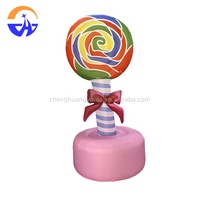 Décoration de festival, modèle gonflable géant en forme de sucette, bonbons de Noël, dessert, publicité pour événements, accessoires de décoration