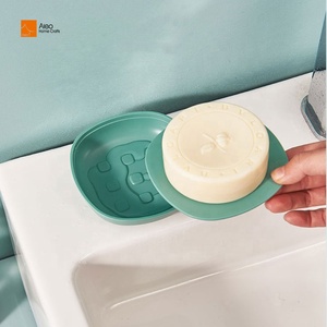 Sinh Thái Thân Thiện Với Nhựa HIPS Phòng Tắm Xà Phòng Chủ Trường Hợp Hộp Du Lịch Vòng Món Ăn Xà Phòng Với Cống - Product Image 4