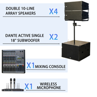 Professionnel étanche actif bidirectionnel double 10 pouces Line Array haut-parleurs système de son Audio 18 pouces Subwoofer pour Dj extérieur