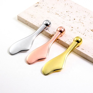 Roségold V-Gesicht Meridian Augen creme <span class=keywords><strong>Massage</strong></span> stab Cold Com press Metal Scrap ing Gua sha Board - Product Image 4