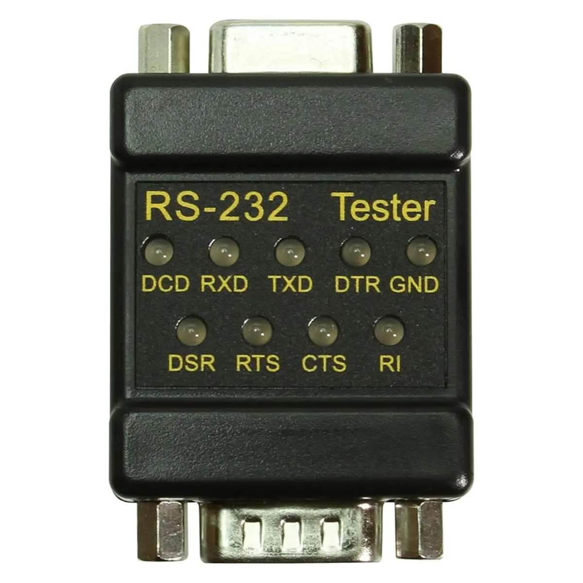 RS-232 LED קישור Tester DB-9 זכר DB-9 נקבה מחבר עבור DCD, RXD, TXD, DTR, DSR, RTS, CTS, RI