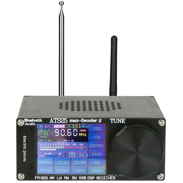 ATS25 MaxDecoder Full Band Radio Receiver 2 42 Version Firmware Digital Display Battery Powered NEW