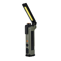 Lampe de Secours Solaire Rechargeable pour Voiture avec Alarme SOS, Coupe-ceinture de Sécurité et Brise-vitre, Lampe de Travail COB et Batterie Externe