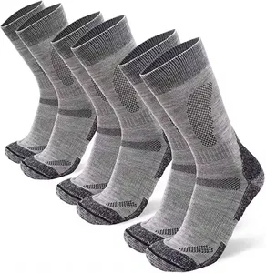 Custom Wool Knit Hiking Athletic Ski Socks Thermal Warm Sport Pure Sheep Wool Sock For Men And Women