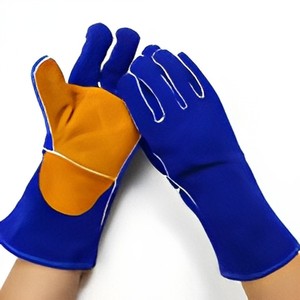 Wholesale Leather Welding Safety <b>Gloves</b> Heat Resistant Industrial Work <b>Gloves</b> with <b>Long</b> Cuff Heavy Duty Protective Welding <b>Glove</b> - Product Image 1