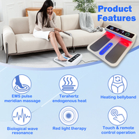 Masseur de pieds chauffant vibrant 2-en-1 EMS avec télécommande, modèle 2026, le plus vendu