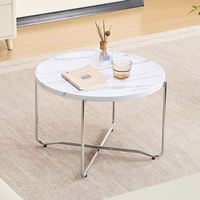 Table basse moderne en MDF, table centrale ronde, multicolores, prix bas, directement de l'usine