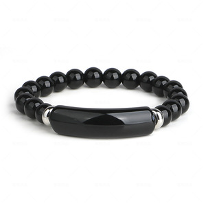 Pulsera De Cuero Para Hombre Summer Cool Stretchy Thread Braided pink Crystal <strong>Agate</strong> <strong>String</strong> Natural tiger Eye Bracelet for Women - Product Image 4