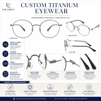 Monturas de Gafas Redondas Ligeras de Titanio al por Mayor Readsun, Monturas Ópticas de Titanio Neutras para Hombre
