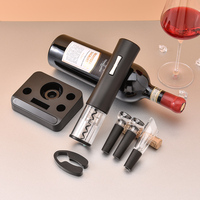 Ouvre-bouteille de vin personnalisé, accessoire de luxe en acier inoxydable noir, nouveau produit, pour voyage, avec coffret cadeau