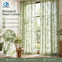 Rideaux Transparents Effet Lin Vert Chasseur Sur Mesure, Voilages en Faux Lin Filtrant la Lumière du Jour pour Chambre et Salon