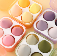 Ensemble de 4 éponges de maquillage douces, marque privée, éponge douce pour poudre, éponge de maquillage, éponge de beauté, éponge de maquillage