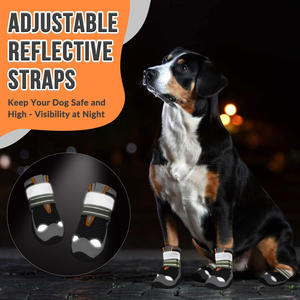 2025 4PCS Botas para perros Protector de pata Botas transpirables para perros Impermeable Dual Ajustable Lavable Antideslizante Zapatos para perros para caminar - Product Image 5