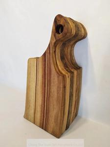 <span class=keywords><strong>Planche</strong></span> à découper ronde en bois de camphre avec poignée LOGO personnalisé - Product Image 2