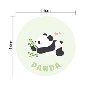 Youlttan Tấm lót bàn mềm cách nhiệt chống nước chống dầu có thể giặt được hình gấu trúc dễ thương Tấm lót bàn ăn tối chống trượt hình tròn - Product Image 3