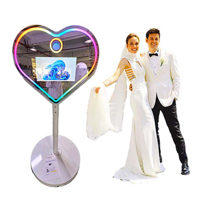 2025 Hot Sale Portable Selfie <strong>Led</strong> Mirror Glass 360 Degree Photo Booth With Fill Light Lamp Manual 48H Selfie Magic - Product Image 6