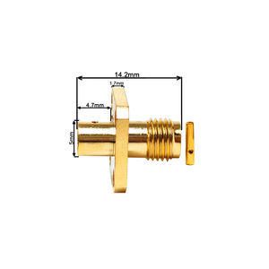 Разъем SMA (гнездо) для кабеля RG402/RG141, коаксиальный, медный, с креплением под пайку или обжим, коннектор SMA-конвертер, заводская цена - Product Image 3