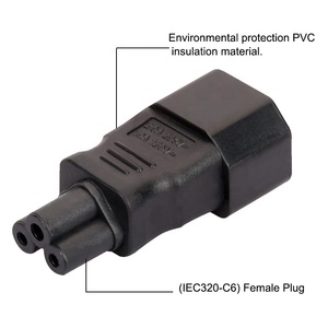 Connettore IEC320 da C14 a <span class=keywords><strong>C5</strong></span> PDU UPS industria spina adattatore convertitore elettrico spina per Computer portatile - Product Image 3