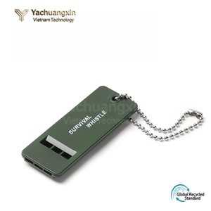 Sifflet de survie en aluminium, dispositif de signalisation d'urgence pour l'extérieur avec porte-clés pour le camping, la randonnée, toutes saisons - Product Image 3