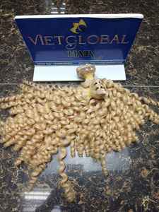 ผมต่อของคนจากกัมพูชาสำหรับต่อผมมนุษย์แบบมินิม้วนผมสีบลอนด์ดีไซน์ไร้รอยต่อ100% เกรดสูง - Product Image 4