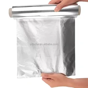 Kertas Foil gulung aluminium 0.015mm 8011 3003 perak lembut kemasan dapur makanan barbekyu memasak