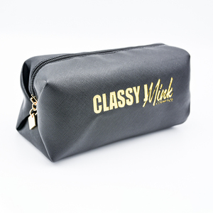 Пользовательский Размер Продвижение Бесплатный подарок Женская золотая молния белая искусственная кожа косметическая сумка - Product Image 4