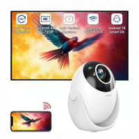 Nouveau modèle HD 720P Mini projecteur portable à courte focale Android 14 rotatif pour cinéma maison 4K-Laser Projecteur de poche
