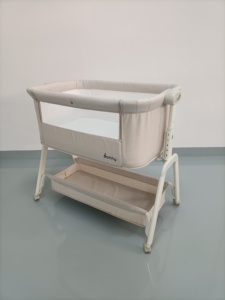 Lit bébé berceau réglable en hauteur au prix le plus bas avec fonction de balancement stable et <span class=keywords><strong>housse</strong></span> de <span class=keywords><strong>matelas</strong></span> lavable - Product Image 2