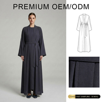 Abaya de luxe multi-usage sur mesure OEM, robe longue élégante pour femmes musulmanes de Dubaï
