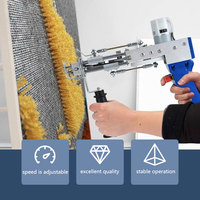 Kit de machine à tufter et à broder 2-en-1 pour débutants, pour la fabrication de tapis et de moquettes, à bas prix, en stock pour matériaux en fil