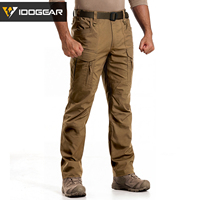 Pantalon tactique pour homme IDOGEAR, résistant à l'eau, en tissu ripstop, pantalon cargo, couleur coyote, léger, pour le travail, la randonnée, vêtements de plein air