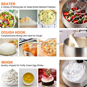 Máy trộn bột điện gia dụng 5L 6L 1200W Máy trộn bột bánh tự động Hành Tinh Máy trộn bột nghiêng đầu bếp đứng máy trộn thực phẩm - Product Image 3