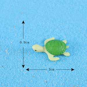 Mini figurines d'animaux marins en PVC, tortue de mer verte miniature en plastique, accessoires de jardin pour aquarium, décoration de gâteau - Product Image 6