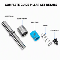 Goupille de guidage à roulement à billes de précision, type croisé SGPWH A-TRP, jeu de goupilles de guidage interne pour moule d'estampage de bornes, haute précision