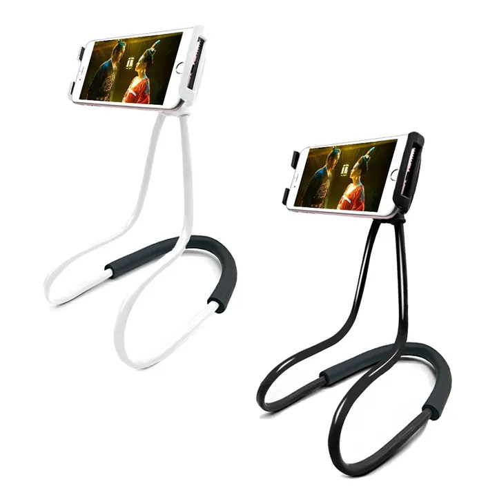 Suporte de mesa estilo colar de telefone, suporte de telefone colorido preguiçoso para smartphone