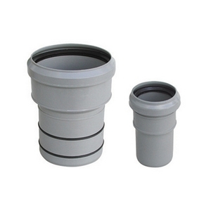 Raccordo di riduzione PP a PVC Valsir Diametro F 75 X M 100 Lunghezza 80 per scarichi - Product Image 1