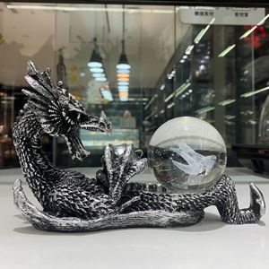 Support de boule en forme de <span class=keywords><strong>dragon</strong></span> DRD05 Ornement en forme de <span class=keywords><strong>dragon</strong></span> avec prise 8cm Boules de cristal Résine Décoration intérieure - Product Image 1