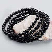 Bracelet en pierres naturelles classiques en gros, tourmaline noire 6mm 8mm 10mm, bijoux de mode unisexe en pierres précieuses