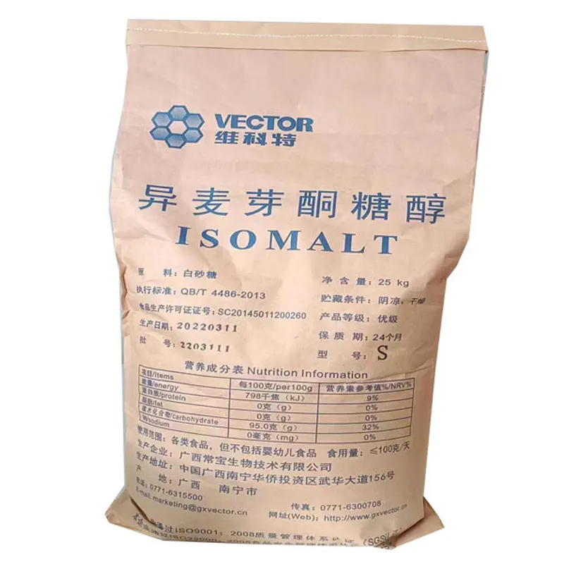 Edulcorante aditivo alimenticio Isomaltitol Palatinitol Cristal de grado alimenticio E953 25 Kg Isomalt Azúcar en polvo Precio