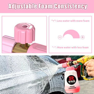 Buse de distributeur mâle réglable de 1/4 pouces 1L pour <span class=keywords><strong>Karcher</strong></span> Bosch Lavor Compatible pistolet à mousse de neige pour le nettoyage de voiture pression en plastique - Product Image 4