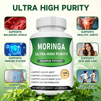 Kapsul Ekstrak Daun Moringa Private Label 1200mg Suplemen Diet untuk Kesehatan Dewasa
