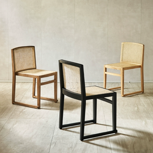 Silla de Comedor de Madera Maciza Moderna y Resistente al por Mayor, Silla de Ratán Apilable para Interiores - Product Image 2