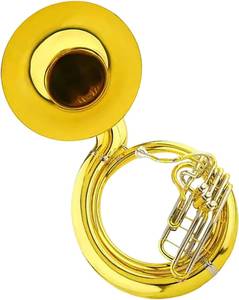 Brandneue JSH-110 Sousaphone mit Messingkorpus, Goldlackierung und Silberbeschichtung in Bb-Stimmung - Ausgezeichnetes Messingmaterial - Product Image 2