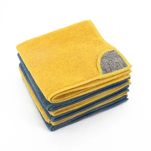 kitchen towel with abrasive corner microfiber cleaning suppliers wholesale dishcloth