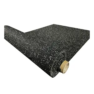 Anti-slip angkat besi gym karet lantai epdm roll 3-12mm kebugaran sbr granule lembar untuk olahraga lantai