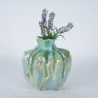 Vase en céramique fait main Lian Da, glaçure réactive, ornement de salon, sculpture artistique, vase à fleurs pour la maison, l'hôtel, la décoration de table